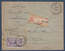 Haute Garonne - Enveloppe Recommandée De CIERP - 1921-1960: Modern Period