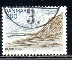 DANEMARK DANMARK DENMARK DANIMARCA 1979 LANDSCAPES NORTHEN JUTLAND BOVBJERG 280o USED USATO OBLITERE' - Usado