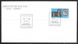 1966 Paquebot Cover, British Stamp Mailed In Helsinki Finland (29.7.66) - Cartas & Documentos