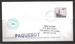 1988 Paquebot Cover, Sweden Stamp Used At Yokohama, Japan - Lettres & Documents