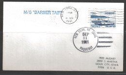 1981 Paquebot Cover, Norway Stamp Used In New York City - Covers & Documents