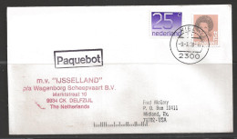 1988 Paquebot Cover, Netherlands Stamp Used In Kiel, Germany - Covers & Documents