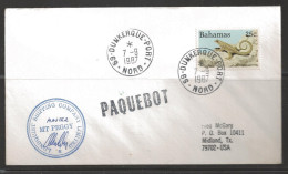 1987 Paquebot Cover, Bahamas Stamp Used In Dunkerque, France 7-9-1987 - Bahama's (1973-...)