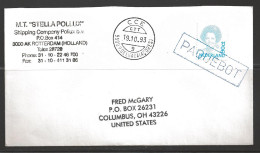 1993 Paquebot Cover, Netherlands Stamp Used In P. Delgado, Azores, Portugal - Lettres & Documents
