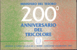 1997 Italia - 10.000 Lire 200 Anniversario Tricolore - FDC - 500 Lire