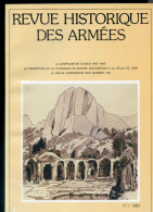 Revue Historique Des Armées  N° 1 1983 - Histoire