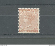 1905-11 JAMAICA - Regina Vittoria - Stanley Gibbons N. 48 - 4d. Red Brown - Watermark Crown CA - MNH** - Andere & Zonder Classificatie