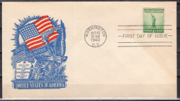 1940 Staehle First Day Cover - 1 Cent Statue Of Liberty - 1941-1950
