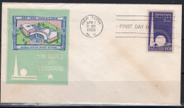 1939 Staehle First Day Cover - World's Fair - General Electric Pavilion - 1851-1940