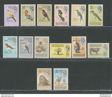 1961 Bechuanaland Protectorate, Stanley Gibbons N. 168-81, Animali, 14 Valori, Serie Completa - MNH** - Altri & Non Classificati