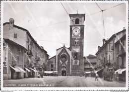 Cm629 Cartolina Chivasso Piazza Vittorio Emanuele II Provincia Di Torino 1940 - Altri & Non Classificati
