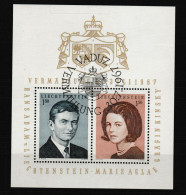 Liechtenstein 1964 S/S Princely Marriage Used - Royalties, Royals