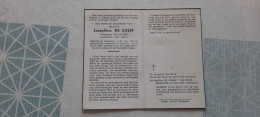 Josephina De Greef Geb. Serskamp 27/05/1894- Getr. J. Van Heck - Gest. Wichelen 12/03/1967 - Devotieprenten
