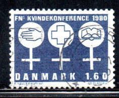 DANEMARK DANMARK DENMARK DANIMARCA 1979 WORLD CONFERENCE OF THE UN DECADE FOR WOMEN COPENHAGEN 1.60k USED USATO OBLITERE - Used Stamps