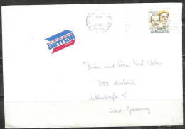 1979 31 Cents Wright Brothers Airmail On Cover Michigan (Dec 19) To Germany - Cartas & Documentos