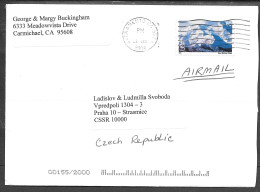 2004 80 Cents Mt. McKinley. Sacramento, California (23 Dec) To Czechoslovakia - Cartas & Documentos