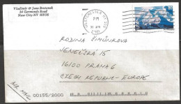 2001 (30 Apr) 80 Cents Mt. McKinley, Westchester NY To Czech Republic - Brieven En Documenten