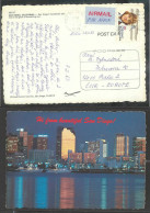1983 - 28 Cents Scott, San Diego (3 Jul) To Czechoslovakia On Postcard - Lettres & Documents