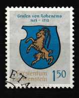 Liechtenstein 1964 Coat Of Arms County Hohenems 1F50 Used - Oblitérés