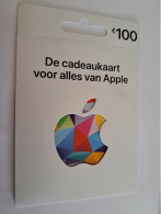 CADEAU   GIFT CARD  /  APPLE  / CARD ON BLISTER  /  DIFFERENT €  100,- /  CARD   / NOT LOADED MINT CARD ** 16672 ** - Cartes Cadeaux