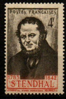 FRANCE    -   1942 .  Y&T N° 550 *.  Stendhal - Nuovi