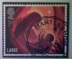 Great Britain, Scott #3911, Used(o), 2019, Traditional Christmas, 1st Large, Amber - Used Stamps