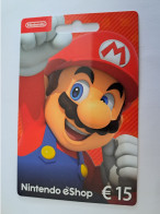 CADEAU   GIFT CARD  /  NINTENDO MAR / CARD ON BLISTER  /  DIFFERENT €  15,- /  CARD   / NOT LOADED MINT CARD ** 16673 ** - Gift Cards