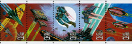 1993 29 Cents Space Fantasy, Booklet Pane Of 5, MNH - Ungebraucht