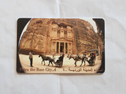 JORDAN-(JO-ALO-0078)-Petra-The Rose City4-(219)-(4000-185869)-(1JD)-(04/2001)-used Card+1card Prepiad Free - Jordanië