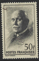 FRANCE N° 525 50F NOIR TYPE MAZELIN PAPIER JAUNE NEUF SANS CHARNIERE - Unused Stamps