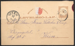 1875 Postal Card Mailed From Wein - Briefe U. Dokumente