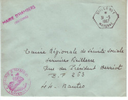Mayenne Réseau Automobile Rural - Bais CP N°1 - Type F7 - Hambers - Manual Postmarks
