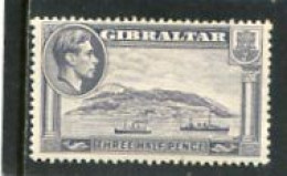 GIBRALTAR - 1943  1 1/2d  THE ROCK SLATE VIOLET  MINT - Gibraltar