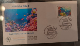 France 2024 Enveloppe  1er Jour " FAUNE SOUS-MARINE " - 2020-…