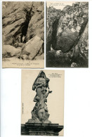 6 CP POINTE DU RAZ Grotte Vaisseau Enfer Plogoff Tunnels Statue Naufragés Côté Sud Prise Embarcadère Sein Pélerinage - Other & Unclassified