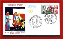 F.D.C - 1973 - N° 1740 - ENVELOPPE PREMIER JOUR - 3 - 2 - 1973 - AUCHEL - IMMIGRATION POLONAISE - COTE : 2.00 € - 1970-1979