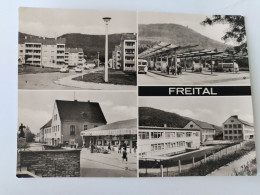 Freital, Busbahnhof, HO-Kaufhalle, Schule, 1975 - Freital