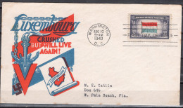 1944 Staehle Cover - WWII Luxembourg, Crushed, But Will Live Again, Washington DC - Cartas & Documentos
