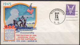 1945 Staehle Cover - World War II, Iwo Jima Flag Raising, Washington DC, Mar 14 - Lettres & Documents