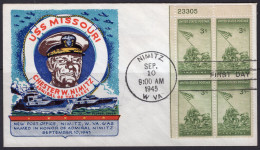1945 Staehle Cover - WWII Admiral Nimitz, Navy, First Day Of Post Office - Cartas & Documentos