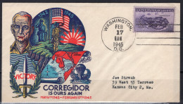 1945 Staehle Cover - World War II, Corregidor Is Ours Again, Feb 17 - Covers & Documents
