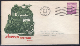 1943 Staehle Cover, World War II, America Speeds Up, Fontana, Calif. Sep 15 - Lettres & Documents
