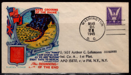 1945 Staehle Cover - World War II, Mass Crossing Of The Rhine, Mar 24 - Lettres & Documents
