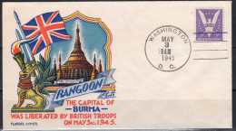 1945 Staehle Cover - WWII Rangoon Burma Liberated By British Troops - Cartas & Documentos