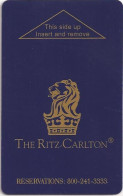 STATI UNITI  KEY HOTEL  The Ritz-Carlton - Reservations: 800-241-3333 (blue) PLIcard - Cartas De Hotels