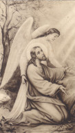 Santino Fustellato Gesu' E L'angelo Custode - Devotion Images