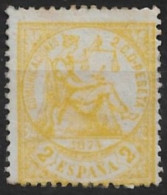 ESPAÑA 1874.-EDIFIL 143 * - Unused Stamps