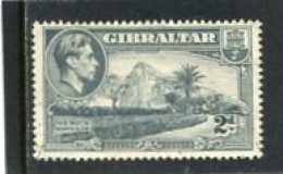 GIBRALTAR - 1938  2d  THE ROCK  GREY  PERF  14  FINE USED - Gibraltar