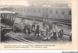 CAR-AALP7-BELGIQUE-0587 - Accident De Chemin De Fer "Aux Deux Ponts" à Bruxelles, Le 15 Fevrier 1904 - Altri & Non Classificati