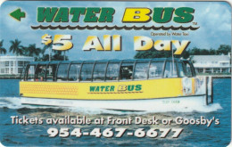 STATI UNITI  KEY HOTEL  Water Bus - $5 All Day - Chiavi Elettroniche Di Alberghi